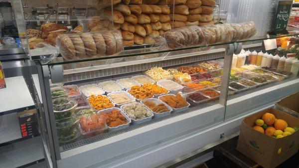 Selection of available prepared food for purchase