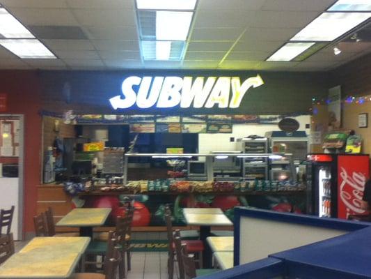 This is the Subway inside the Fast Break.