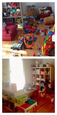 Play room project - before & after