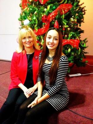 Picture of me and Ms. Angelika at my last Christmas recital in 2013.