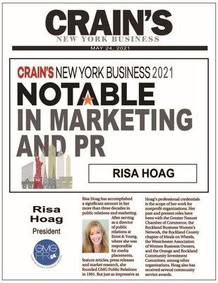 Risa Hoag featured in crains new york business