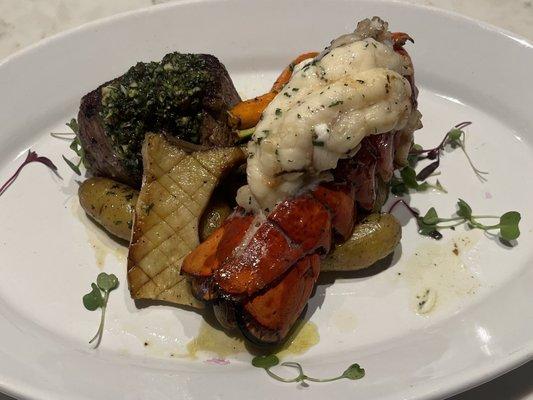 Filet Mignon and Lobster Tail