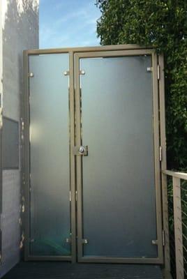 Metal Framed panel and gate with tempered glass