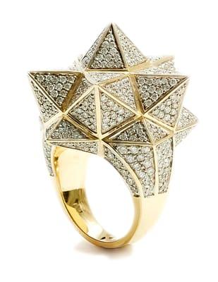 Tetra Full Pave Diamond Ring