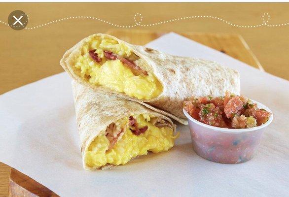 Breakfast Burritos Bacon or Mexican Burrito or Chorizo