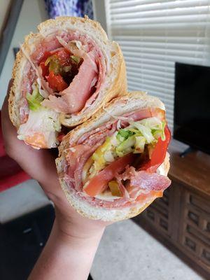 Ultimate Italian Sub  Prosciutto, capicola, salami, tomato, lettuce, sweet peppers and provolone