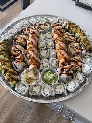 California Roll,Caterpillar Roll,King Kong Roll, salmon Baked Salmon Roll.