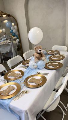 Baby shower decorated and hosted by us