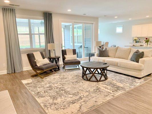 Customer Home picture!  Chadwick sofa, Sidewinder Chairs, Sharzane Coffee Table