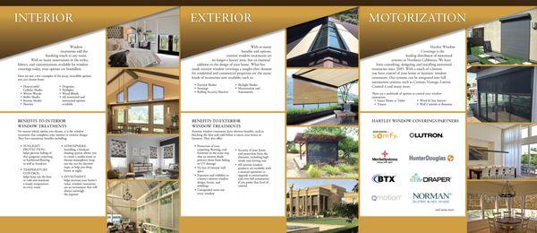 Brochure for Hartley Window Coverings, Santa Rosa