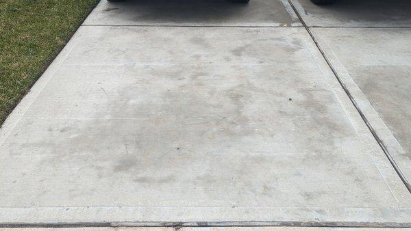 Driveway concrete not sealed properly.