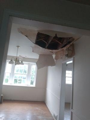 Water Damage Clasped Ceiling.