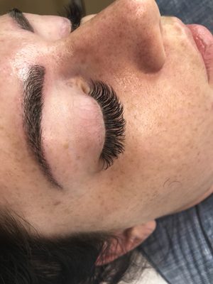 Microblading and volume lashed