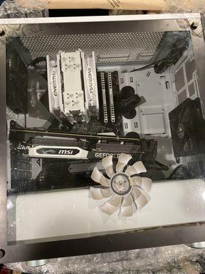 Graphics card ripped completely out of the slot and cpu cooler is busted.