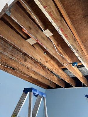 Ceiling after removal