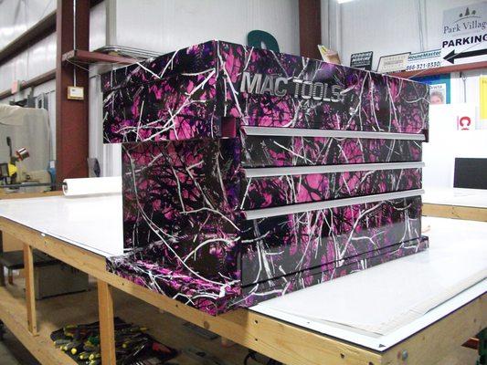 Moon Shine Camo tool box wrap