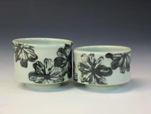 Porcelain tea bowls by Eileen Egan