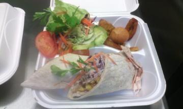 Jerk Chicken Wrap!! Phenomenal!!