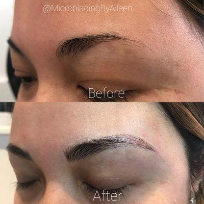 She was so happy to finally have full, beautiful, natural looking brows!