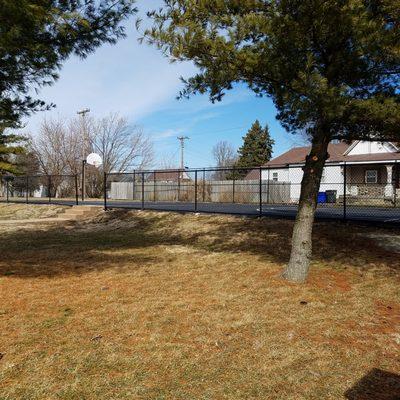 elevated basketball court