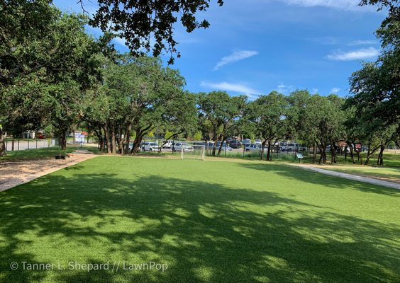 LawnPop artificial grass landscape project.