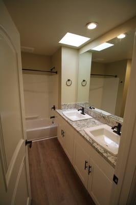 Double sink vanity.