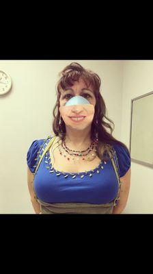 Wearing her smile even with a mask on! Our patients are always bringing us fun!