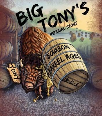 Big Tony's American Imperial Stout label, contract brewed by Kuhnhenn Brewing Company and exclusively available at TWG.