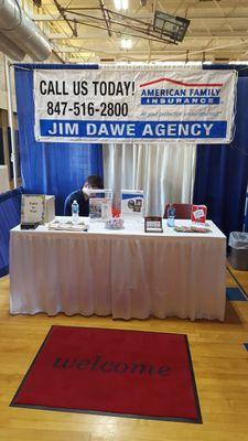 Jim Dawe Agency at the Cary-Grove Area Chamber Community Expo.