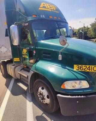 ABF Freights truck #362410 license plate 9G36343 of California