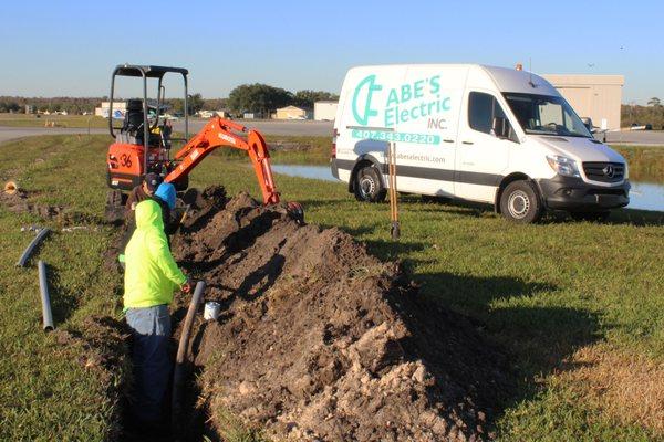 Airport Runway Lighting Installation