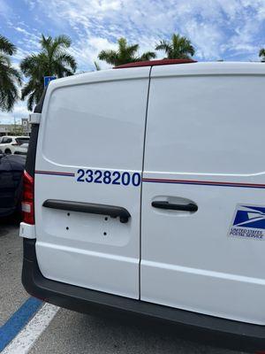 USPS worker parked in the reserved only for curbside pick up spot at Publix. She was inside doing her own shopping.