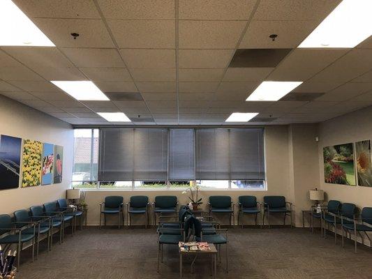 Spacious and clean waiting room