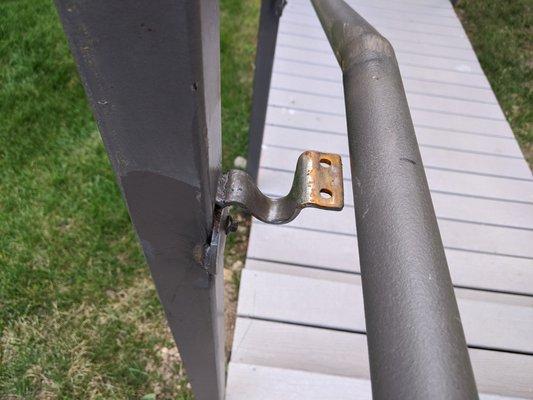 Extremely poor workmanship.  Loose handrail is a SAFETY issue!!!  Beware of Black Diamond Construction and Pat Eagan!!!!