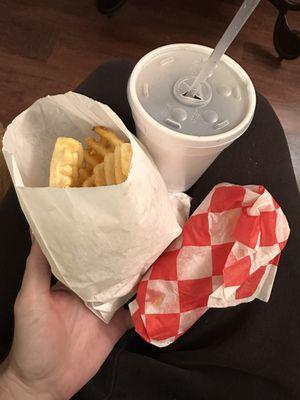 Steak & cheese combo w/small waffle fries & small drink $10.65 (3/6/2024)