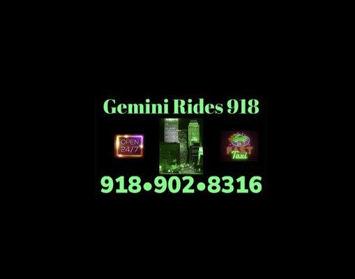 Local Tulsa Taxi Service, Gemini Rides 918.