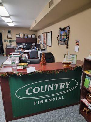 Front desk reception.