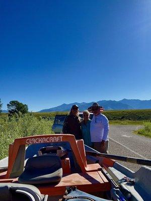 Preparing to launch on day #2 on the upper Madison River with our guide Rob