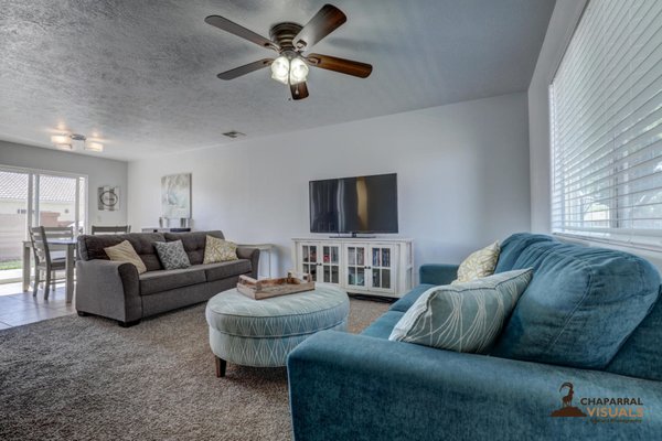 Bright and clean living room in my cute townhome listing.