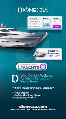 Web Design for Yacht Rentals or Yacht Tours