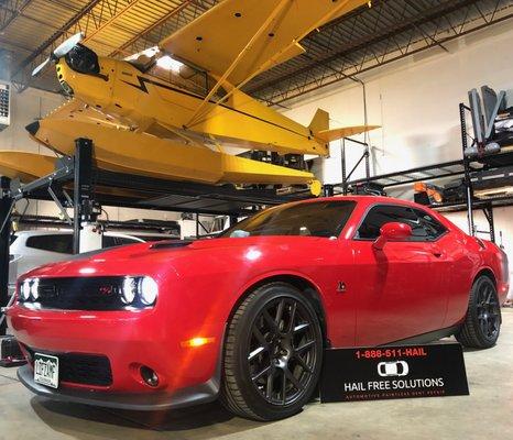 Paintless Dent Repair on Dodge Challenger