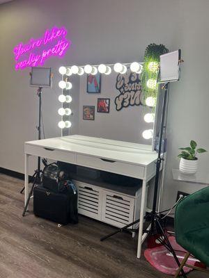 Lexi's makeup station