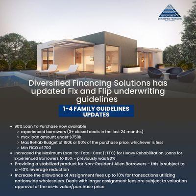 Fix and Flip Underwriting Guidelines