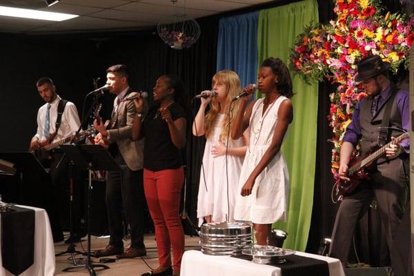 Our worship team on Easter 2016