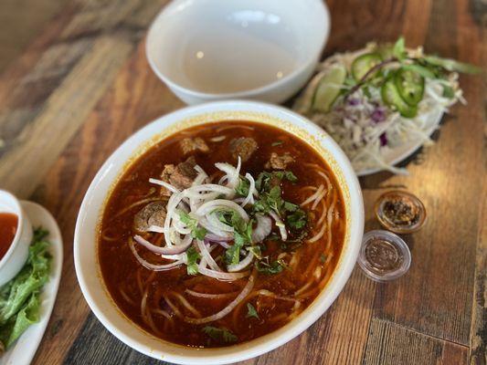 Hot and spicy beef broth