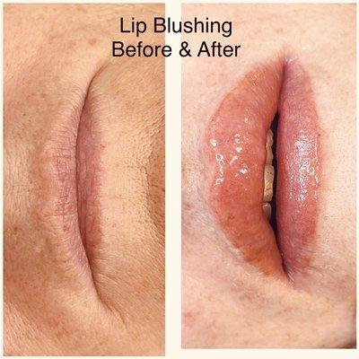 Lip Blushing Before & After