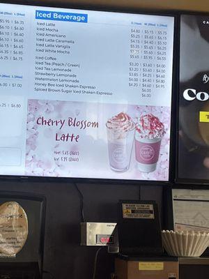 Cherry blossom latte