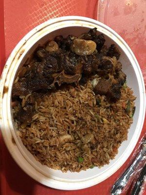 Oxtail with shrimp fried rice