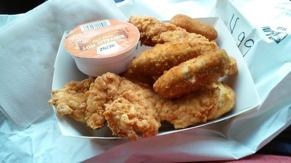 4 Tenders, biscuit & 3 Jalapeno Poppers