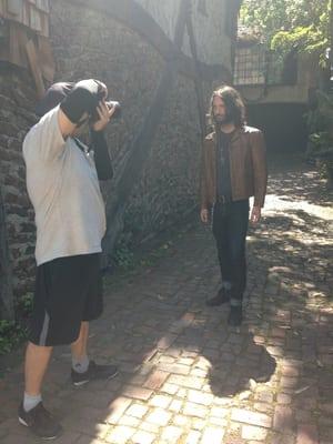 Vince Tanzili photographing @johnharpster. Expect some awesome new head shots! #Actor #NextModels